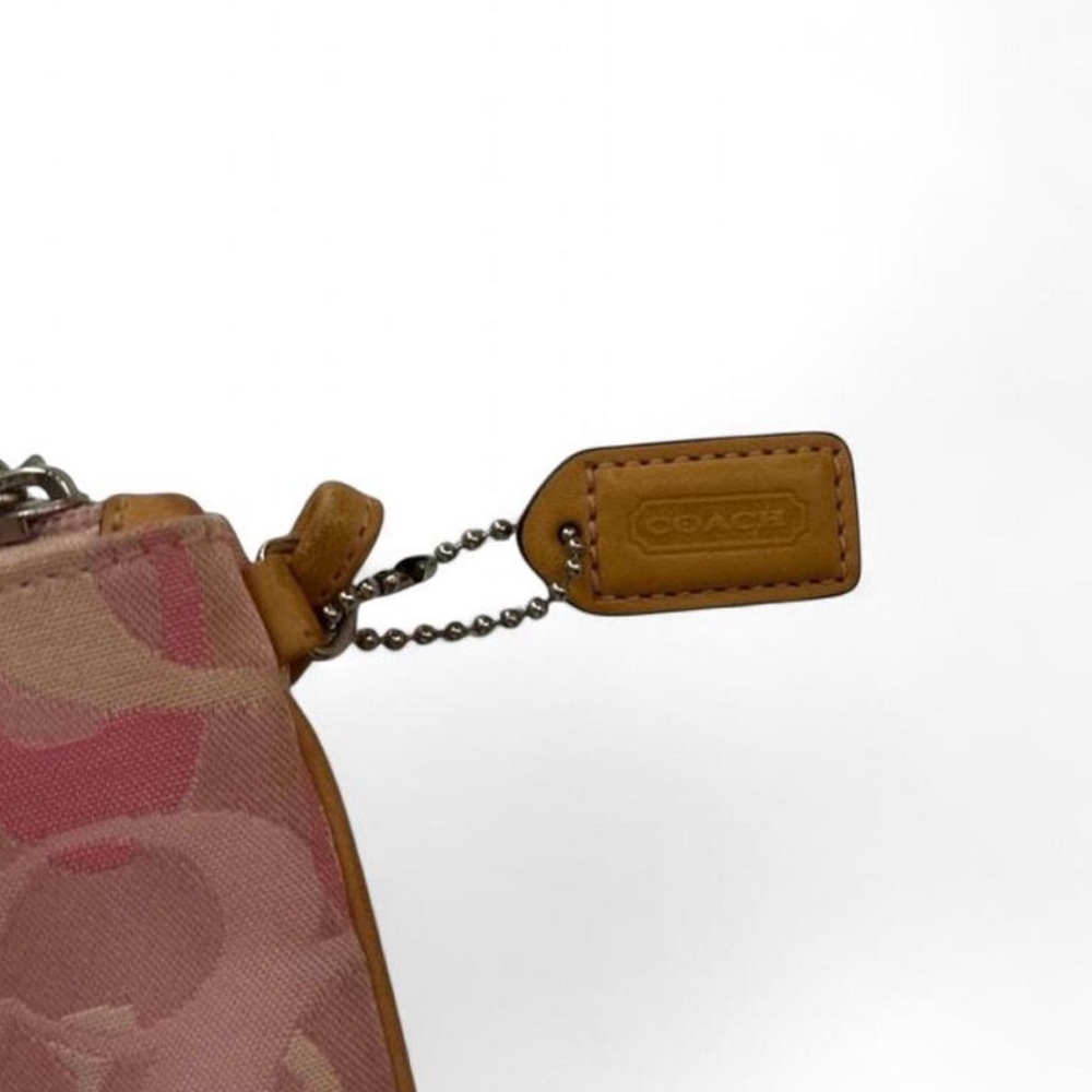 Coach Peach and Tan Wristlet - Picture 4 of 4